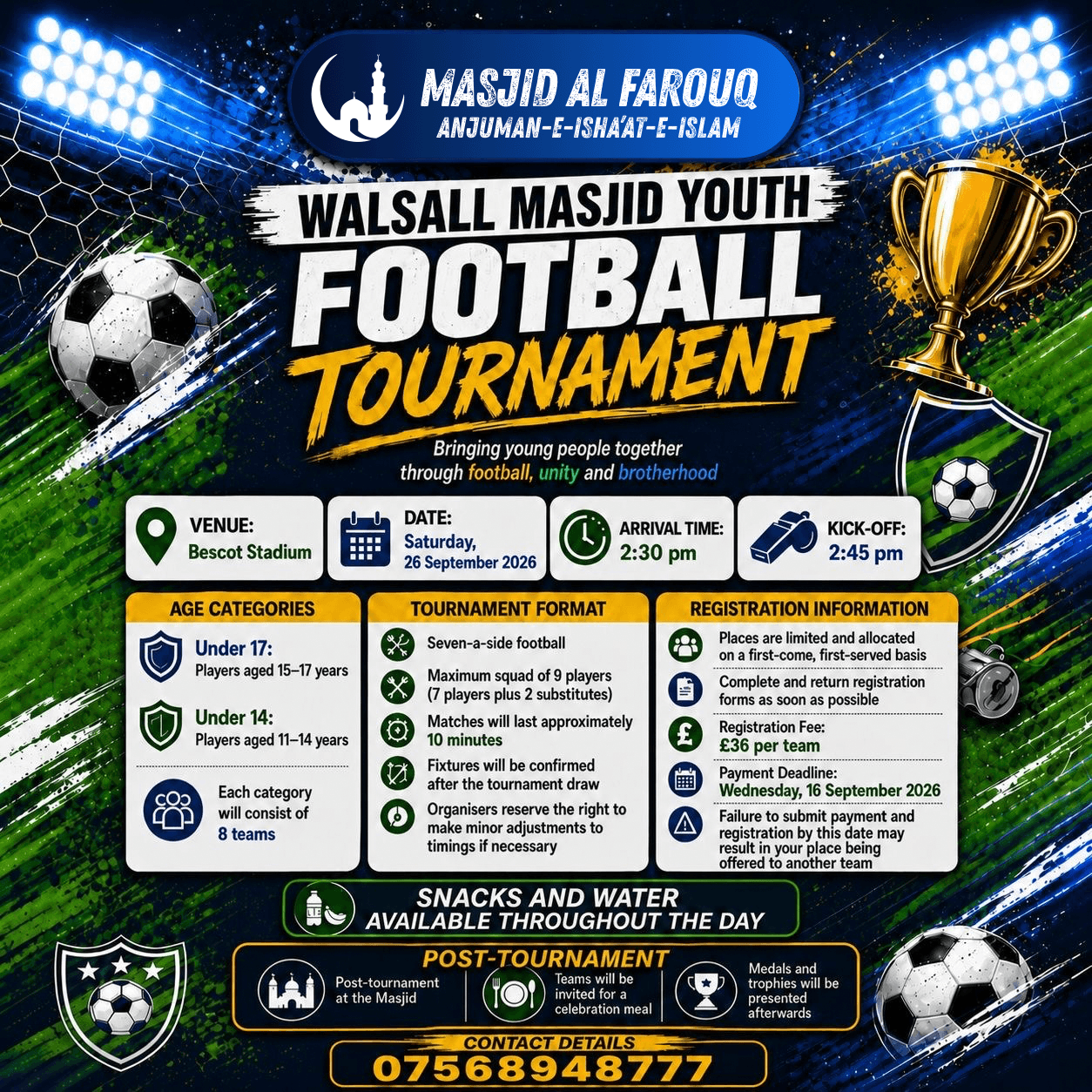 Walsall Masjid Youth Football Tournament