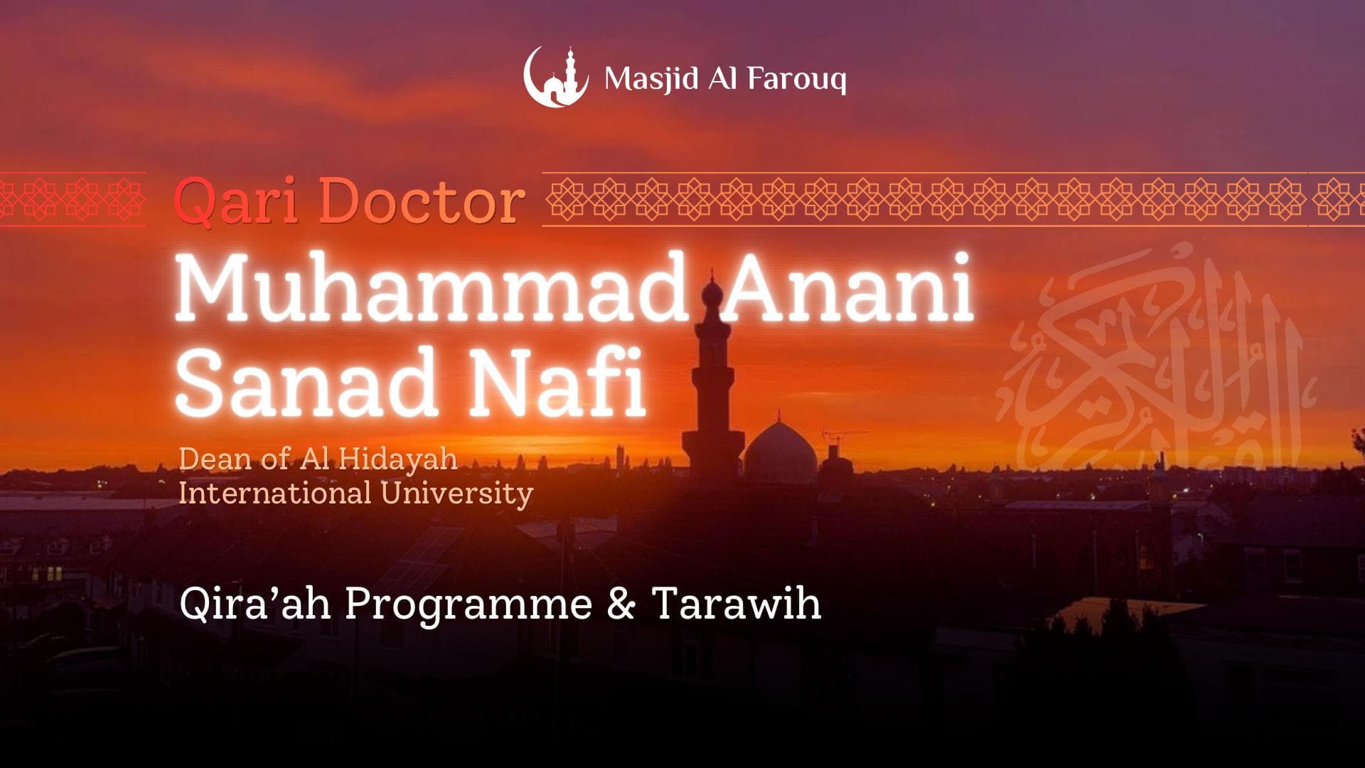 Qira'ah Program & Tarawih